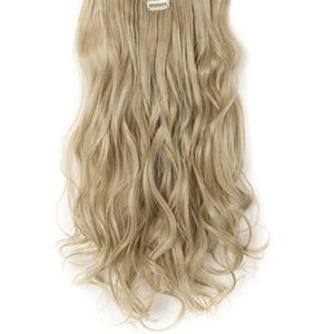 Hair Extension 8 Pcs 24" Curly Wavy Bleach Blonde